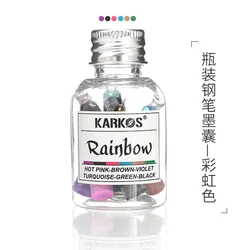 Vibrant Water-Soluble Fountain Pen Ink Set - 30ml Bottle & Replaceable Refill (Bottled Color InkSac)