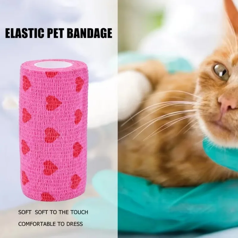 Animal Pattern Printing Self-adhesive Elastic Bandage Knee Joint First Aid Kit Pet Tape