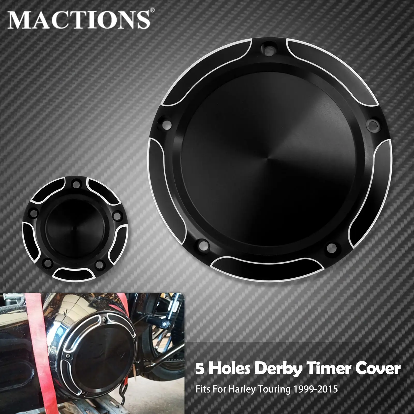 

Motorcycle 5-Hole CNC Engine Derby Timing Timer Cover For Harley Dyna Fat Bob Street Bob FXDB Touring Electra Road Glide Softail