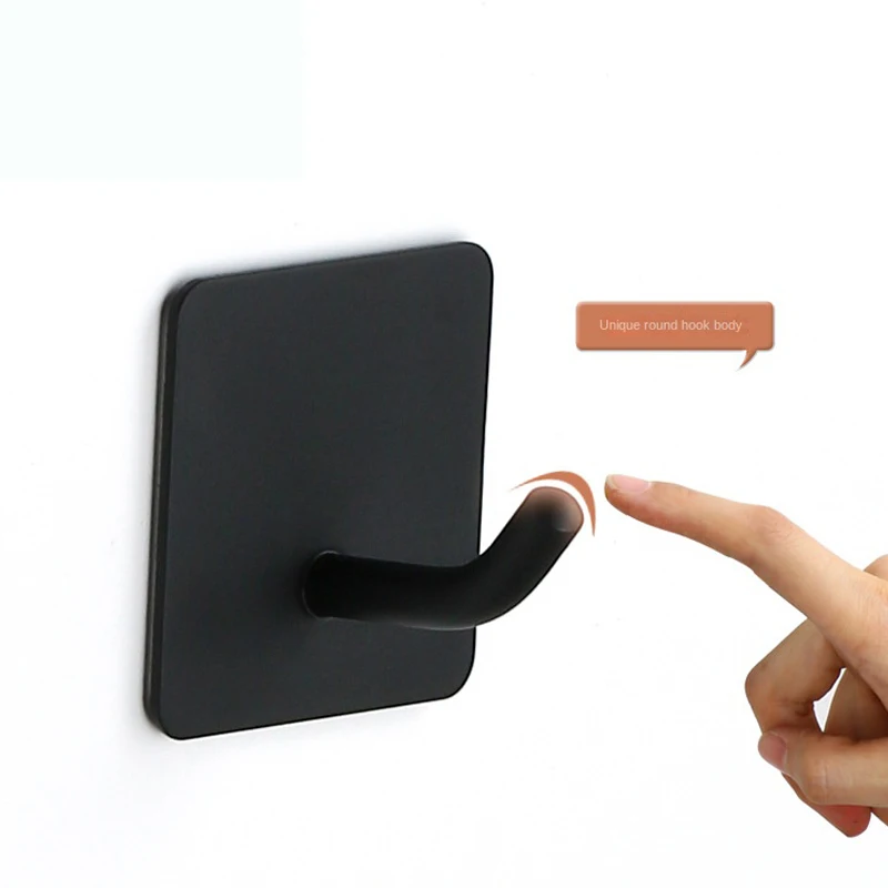Self Adhesive Wall Hook Coat Rack Key Holder Towel Hooks Bedroom Stainless Steel Clothes Rack Kitchen Bathroom Accessories 3