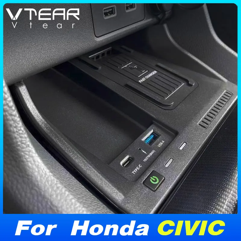 Car Wireless Charger For 11th Honda Civic FE Accessories Fast