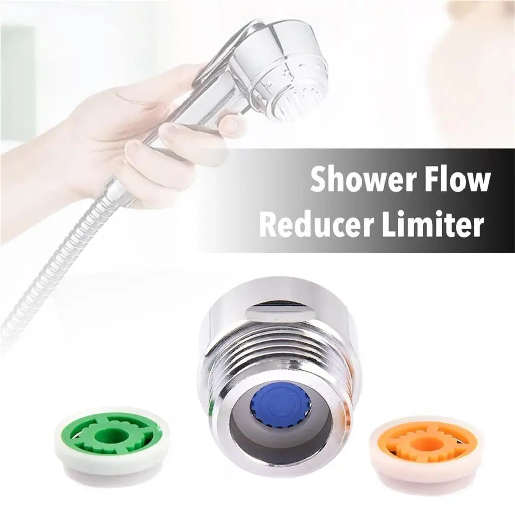 4PCS/Set Shower Head Flow Control Valve Set Water Saver Device Flow Reducer Limiter 3 Different Flow Hose Restrictor Bath Parts