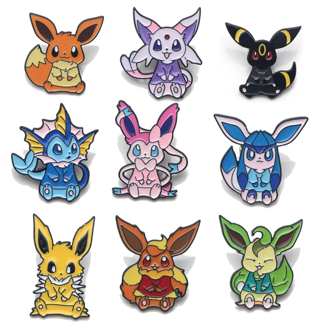 Botton Pokémon Eevee evoluções 4,5cm broche alfinete