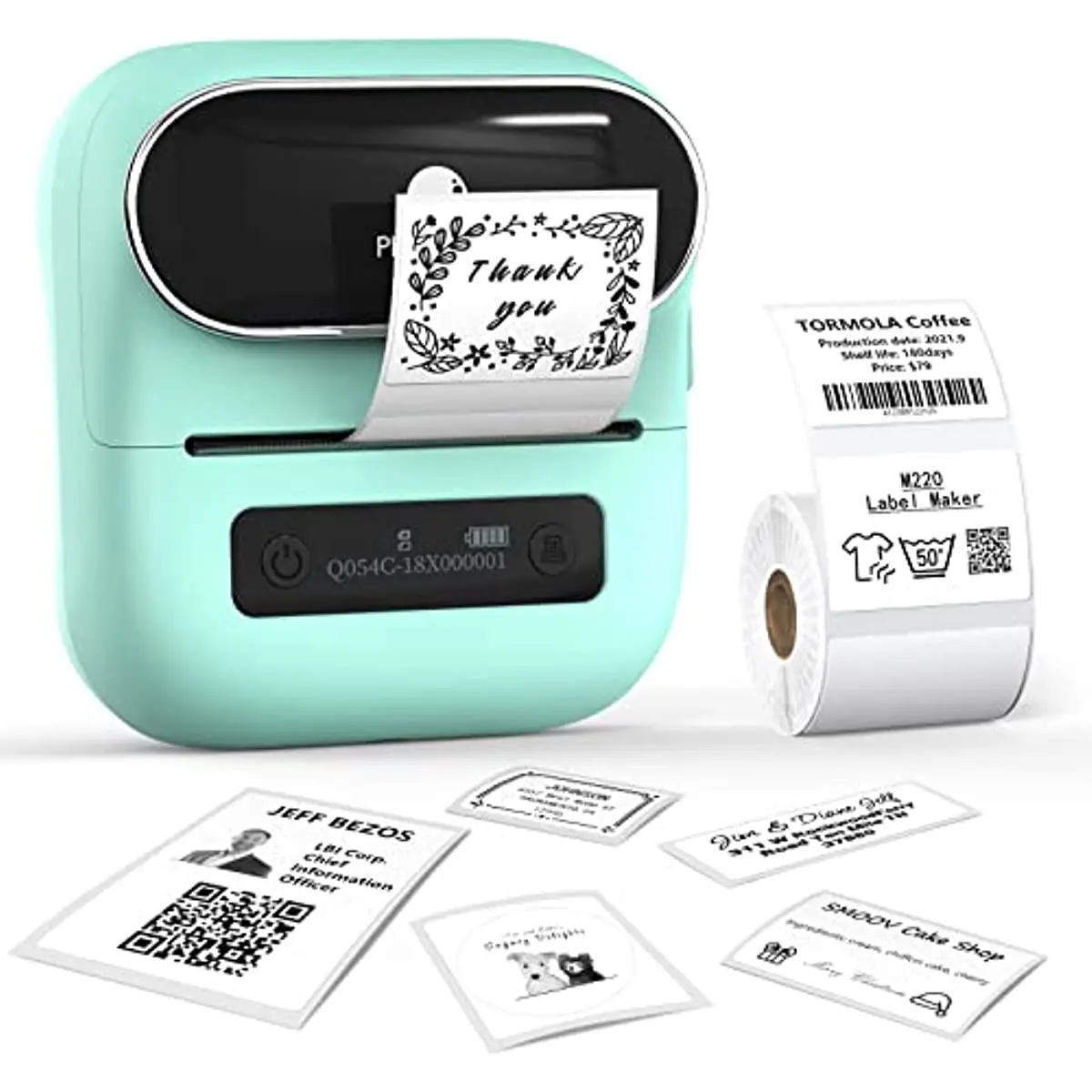 Phomemo M220 Label Maker 75mm Thermal Label Printer for Barcode Address Labeling Mailing File Folder Labels for Phone&PC