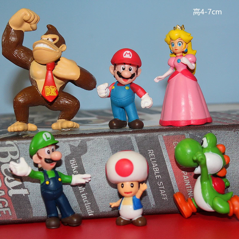 2023 New Super Mario Bros Game Yoshi Bowser Luigi brother Action Figure Collection Kids Toy Figures Christmas Gifts