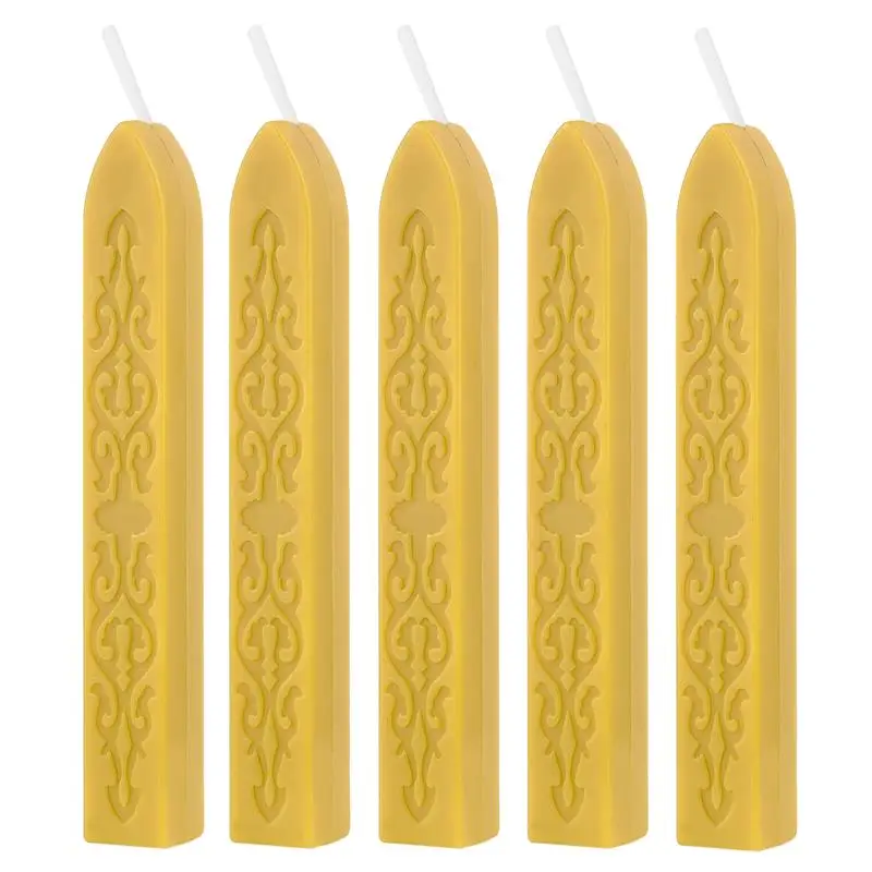 Pack of 5 Solid Color Sealing Wax Sticks for Envelopes, Invitations, and Gifts