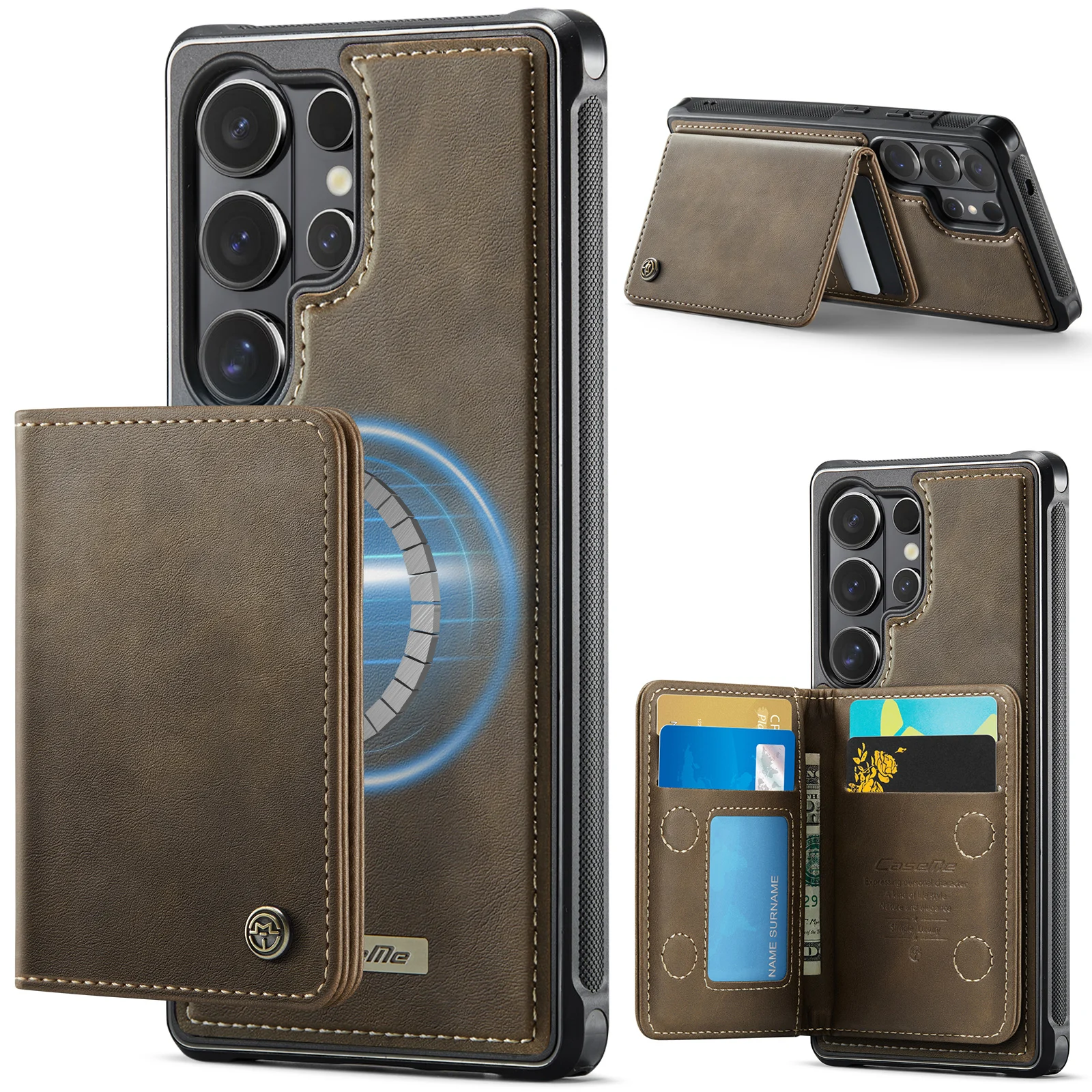 Magsafe Magnetic Leather Wallet Phone Case