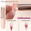 Nail Art Silicone Brush Reusable Mirror Powder Pigment Applying Manicure Tool Gradient Effect Nail Arts Silicone Applicator 1