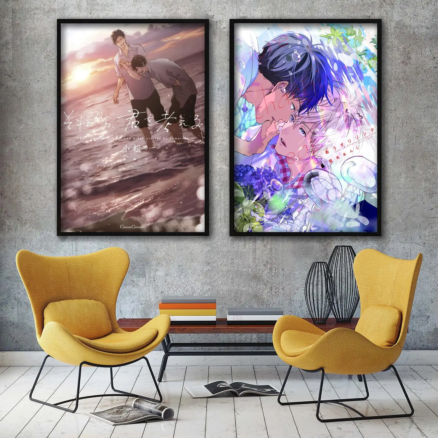 

manga bl online cartoon Decorative Painting Canvas 24x36 Poster Wall Art Living Room Posters Bedroom Painting