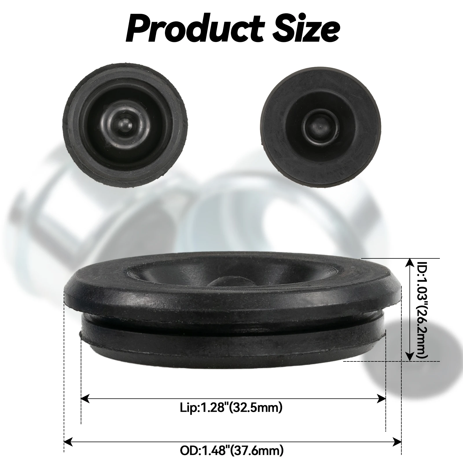 2pcs 2.72" Trailer Axle Wheel Hub And Bearing Dust Cap With Extra 2 Rubber Plugs For Most 7000 To 8000 Pound Axles Dexter Trailer Axle Dust Cap Cup Grease Cover Hub, Hubs