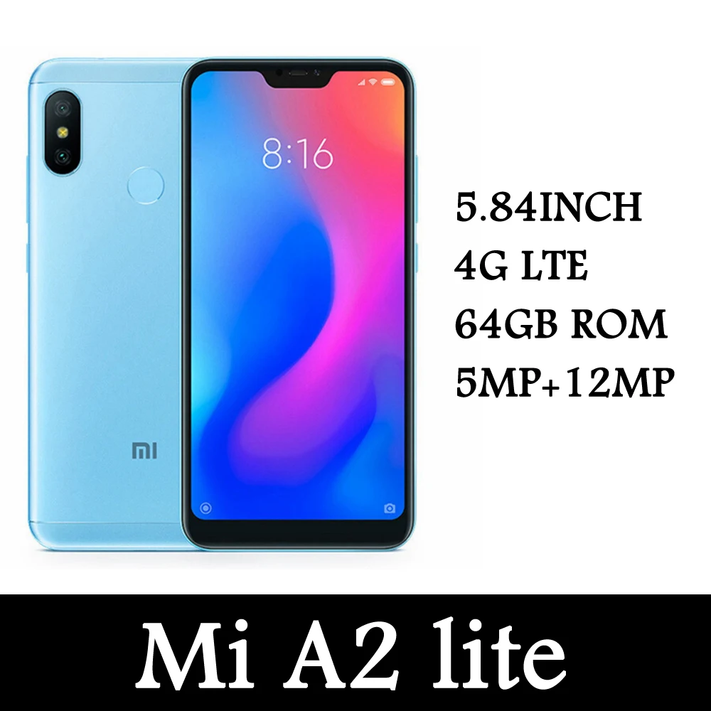 Смартфон xiaomi Mi A2 lite Redmi 6 pro 5 + 12 МП 64 ГБ Android 4G LTE | Мобильные телефоны и аксессуары