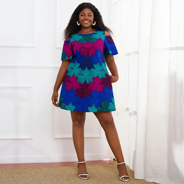 Abimbola Flare Sleeve Ankara Dress - Image 2