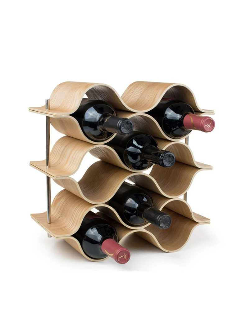 Wine Rack Unique Designer Red Wine Rack Wood Glass Cabinet Display Home Decoration Bottles Display Wine Rack Glass Cabinet