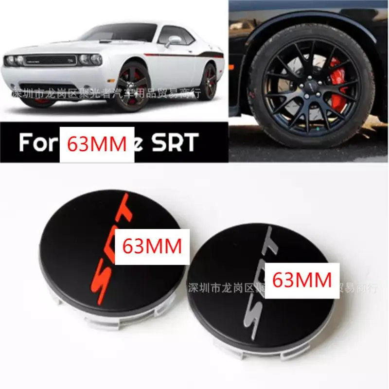 4PCS 63mm Wheels Center Hub Caps for D-odge SRT Caliber Challenger Journey Caravan Durango Nitro Car Wheel Cover Accessories
