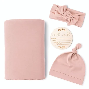 Set di fasce per neonato, avvolgenti elasticizzate, coperte per la ricezione di fasce per la coperta della scuola materna della neonata