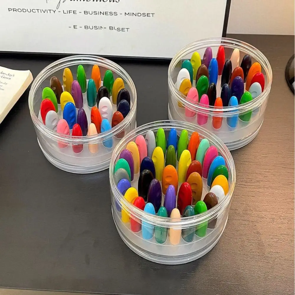 12/24/36 Colors Plastic Plastic Crayon Do Not Dirty Hands Washable Painting Tools Erasable Peanut Shaped Wax Pencil Baby 3