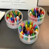 12/24/36 Colors Plastic Plastic Crayon Do Not Dirty Hands Washable Painting Tools Erasable Peanut Shaped Wax Pencil Baby 3