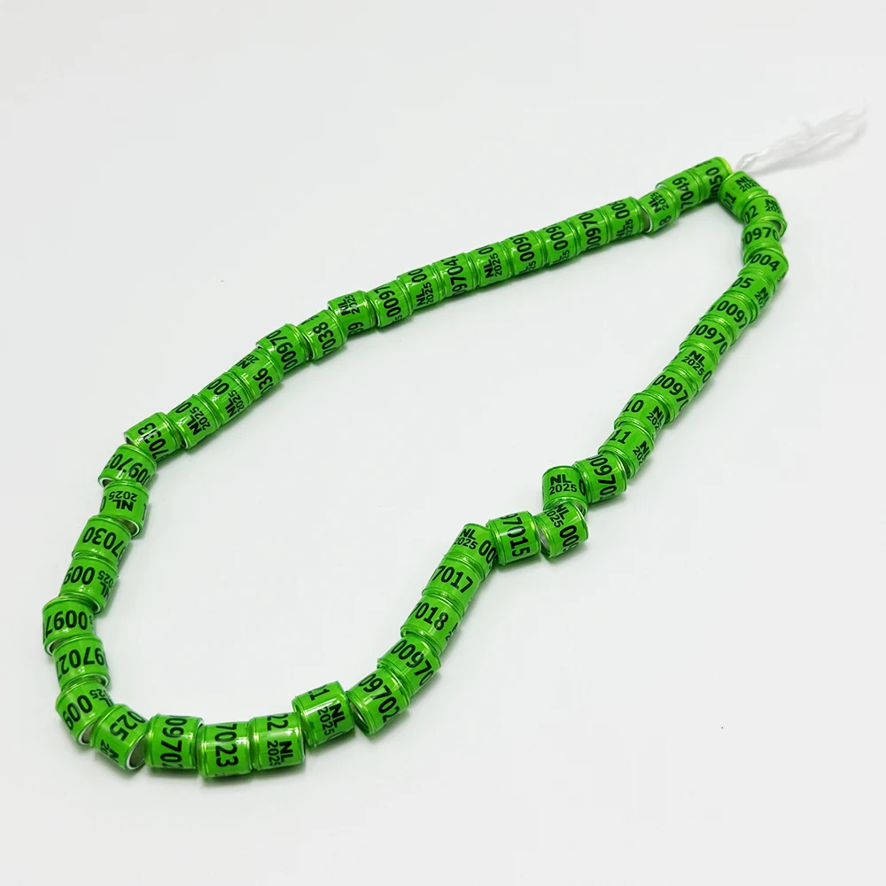 2025 Pigeon Foot Ring 8mm with Numbers Aluminum Plastic Bird Foot Ring Multicolor Bird Supplies Training Tool 50 Pcs - Image 5