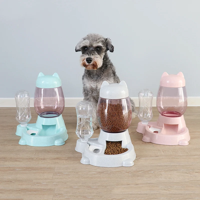 Dog Automatic Feeder Water Dispenser For Small Dogs Cat High Capacity