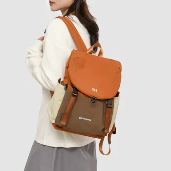 Zaino da donna alla moda Design originale Zaini da viaggio patchwork in nylon Borsa da scuola leggera per ragazze Borse casual per donna 1