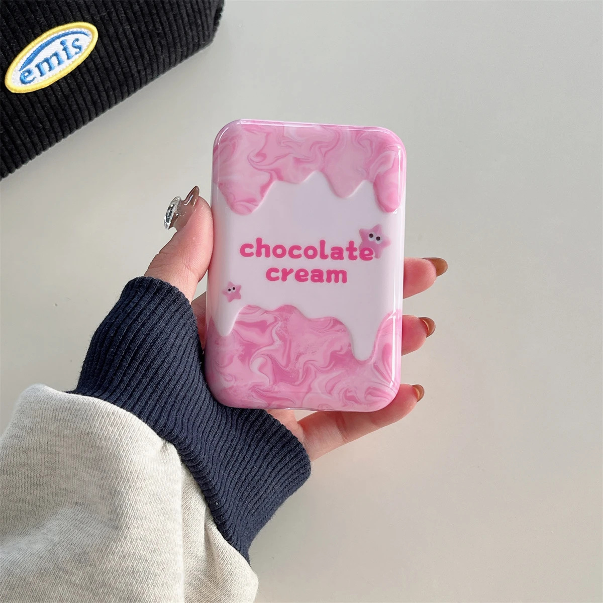 Pink Cream Pattern Case for iPhone External Battery