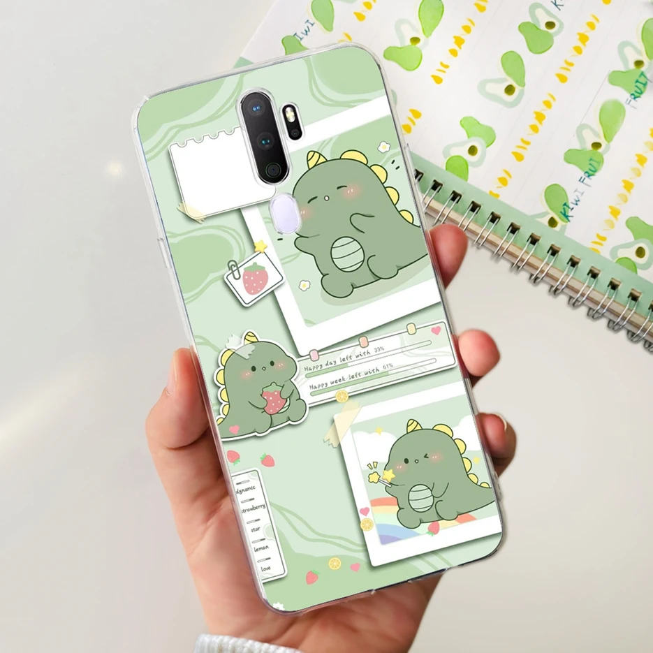 Stylish Painted Clear Silicone Phone Case, Soft Protective Cover