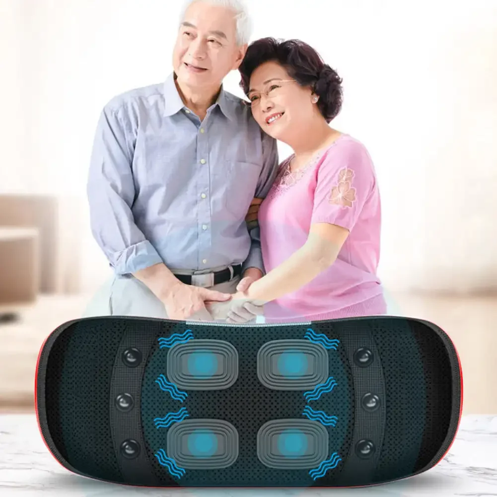Electric Relieve Pain Waist Massager Lumbar Massage Device Inflatable Hot Compress Lumbar Spine Support Massage Back Massager waist massager