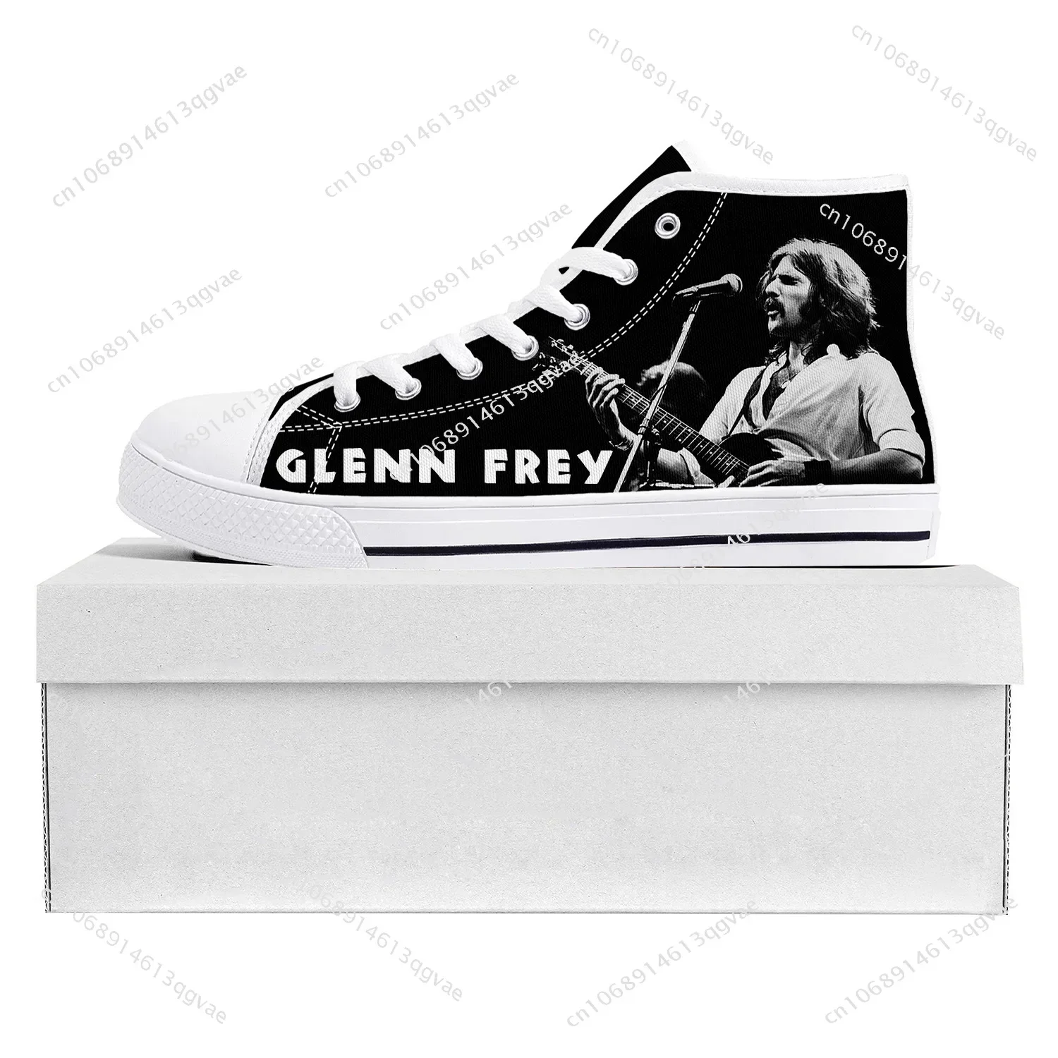 Glenn Frey Rock Singer High Top High Quality Sneakers Mens Womens Teenager Canvas Sneaker Casual Couple Shoes Custom Made Shoe