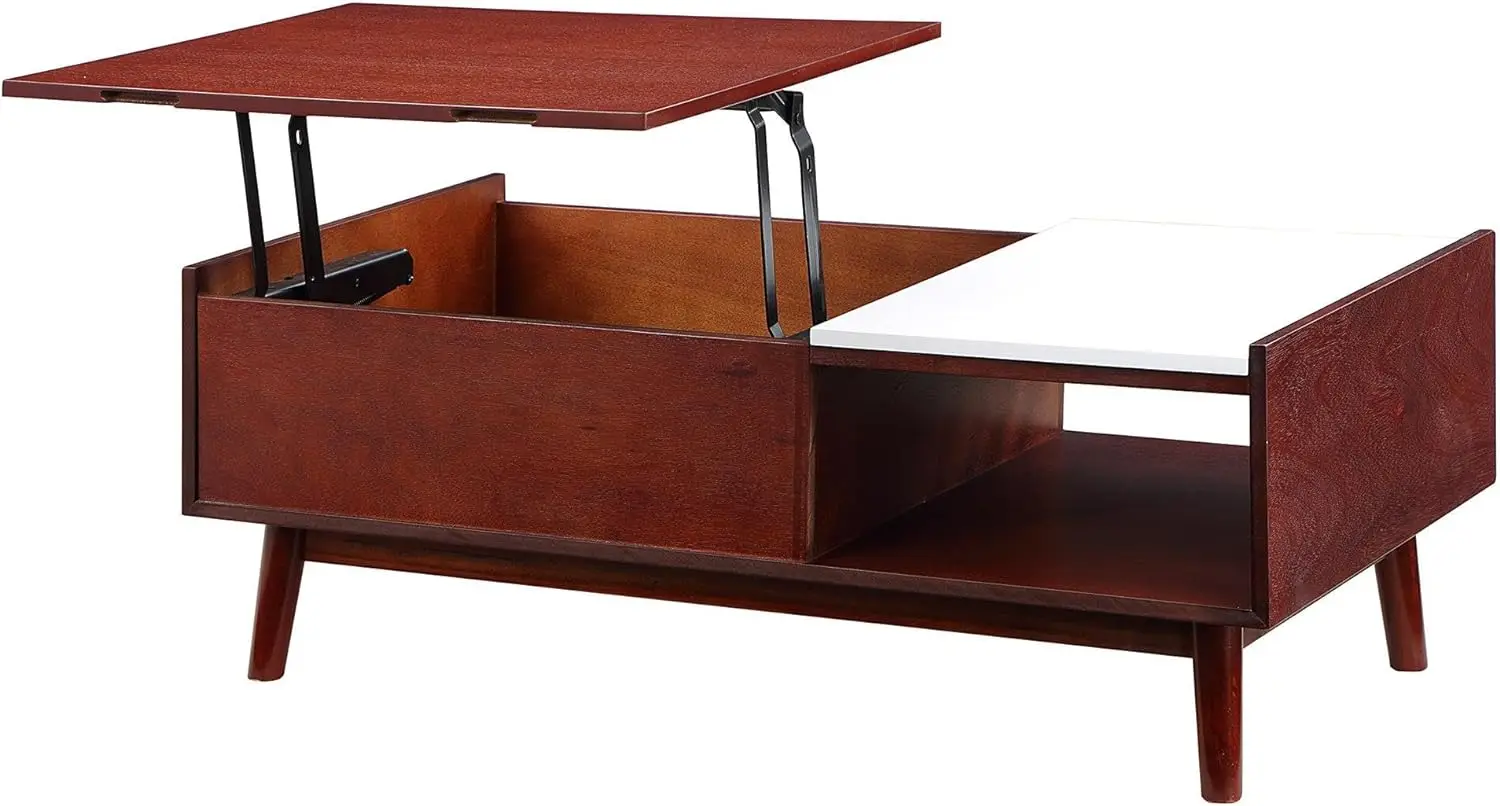 

Table Lift Top, with Storage and MDF Veneer Oak Tabletop, 43" L × 20\u201DW × 18\u201DH