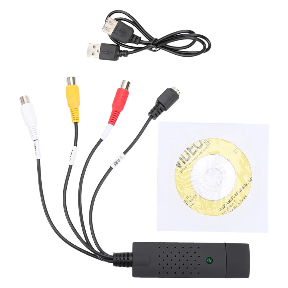 

Video Capture Card Vhs to Digital Converter Plastic Live Streaming Device Number Recording