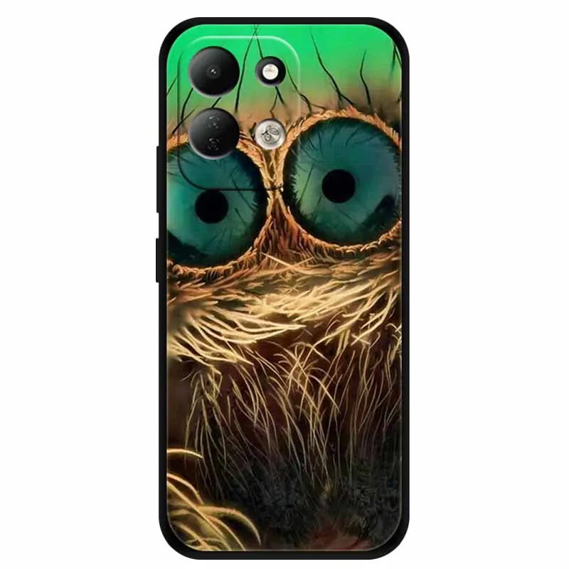 Lion Design Soft Silicone Phone Cover - Black TPU Bumper Case