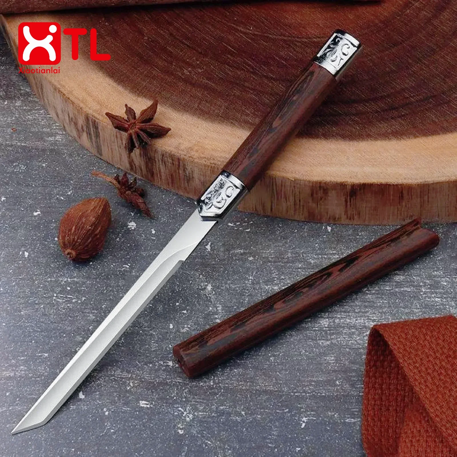 Stainless steel Straight Knife Fruit Knife Facas Sushi Household Sharp Portable