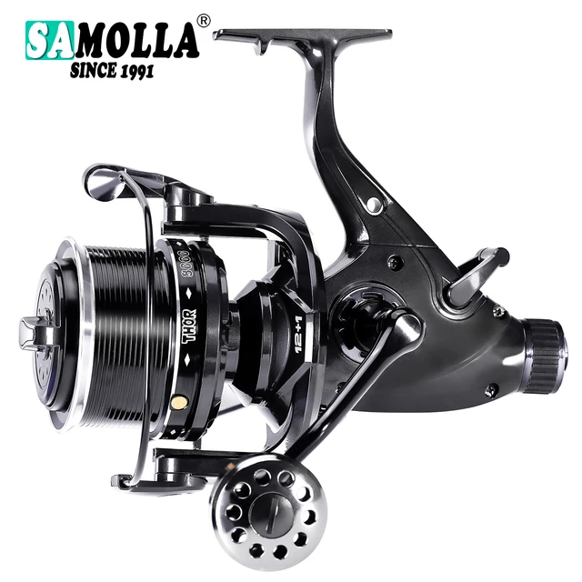 12+1 BB Spinning Reel with Front and Rear Double Drag Carp Fishing Reel  Left Right Interchangeable for Saltwater Freshwater - AliExpress