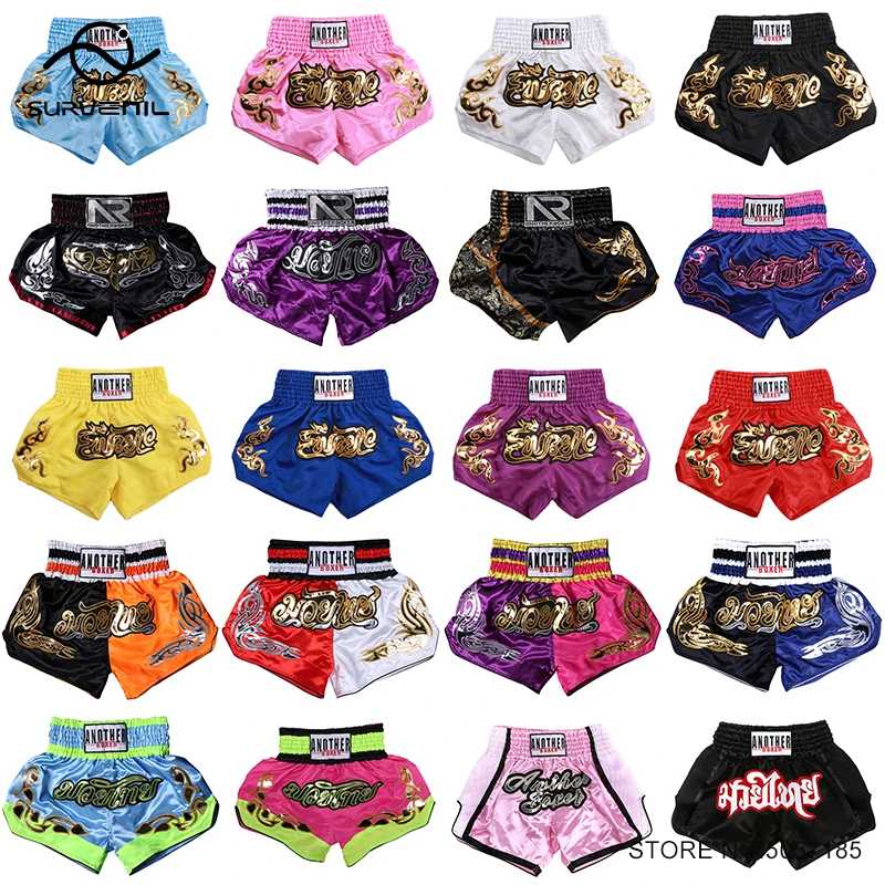 Mma Shorts Muay Thai Shorts Cage Fight Kickboxing MMA Pants Men Women Kids Embroidery Sanda Martial Arts Boxing Training Equipment