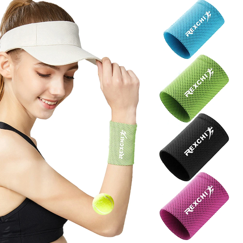 

1PCS Breathable Unisex Volleyball Sport Ice Cooling Fitness Yoga Sweatband Sweat Band Wristband Wrap Wrist Brace