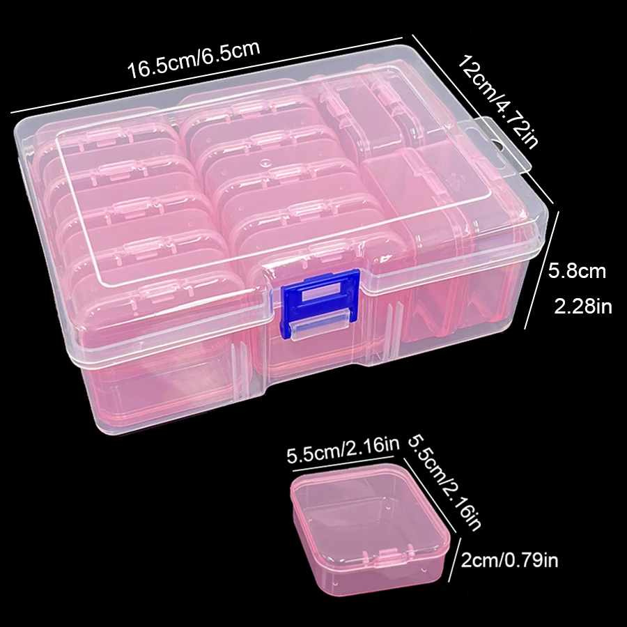 DIY Diamond Painting Embroidery Storage Box Nail Art Jewelry Rhinestone Mosaic Storage Container Multifunctional Box
