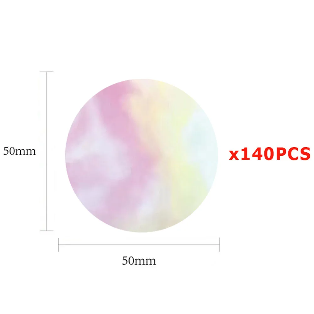 White Transparent Round Series Adhesive Thermal Label Sticker Roll