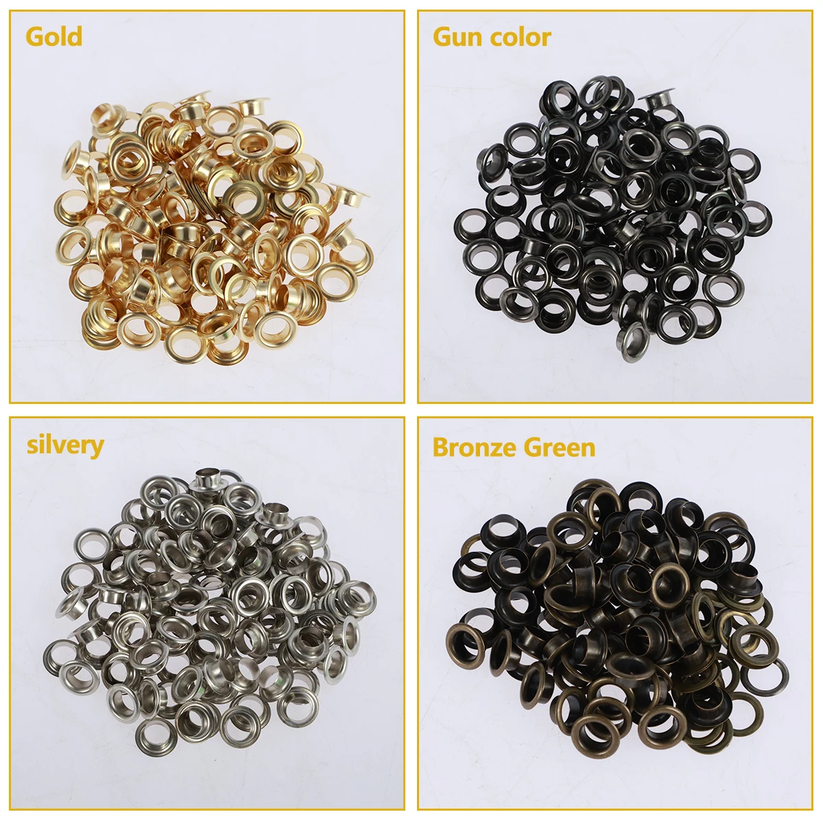 400 Set Grommet Kit Brass Eyelets Hole Punch Tool Manual Grommet Press Machine Fabric Leather Canvas Clothing Shoes eyelet punch tool set eyelet grommet ring kit grommet eyelet kit grommet punch tool grommet tool kit grommet tool