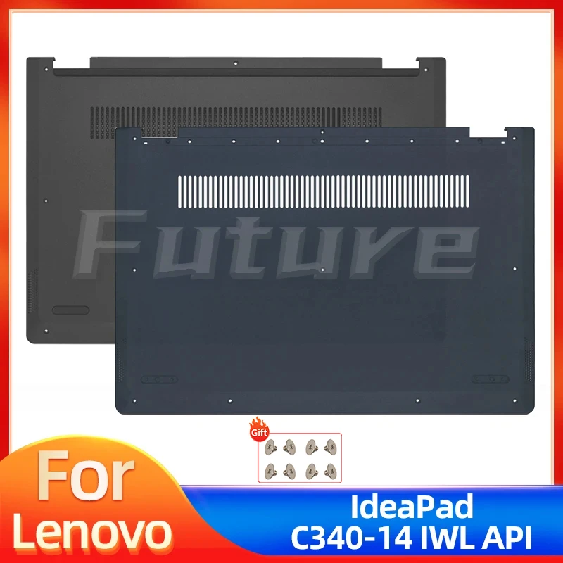 Carcasa inferior gris para chasis compatible con Lenovo IdeaPad Flex 14 C340-14 C340-14IWL C340-14API C340-14IML Laptop (D2