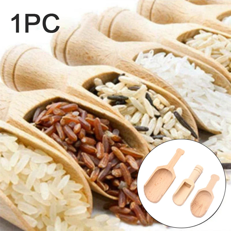 Wooden Mini Tea Coffee Scoops Seasoning Candy Spices Bath Salt Spoons 1Pc wooden spoon