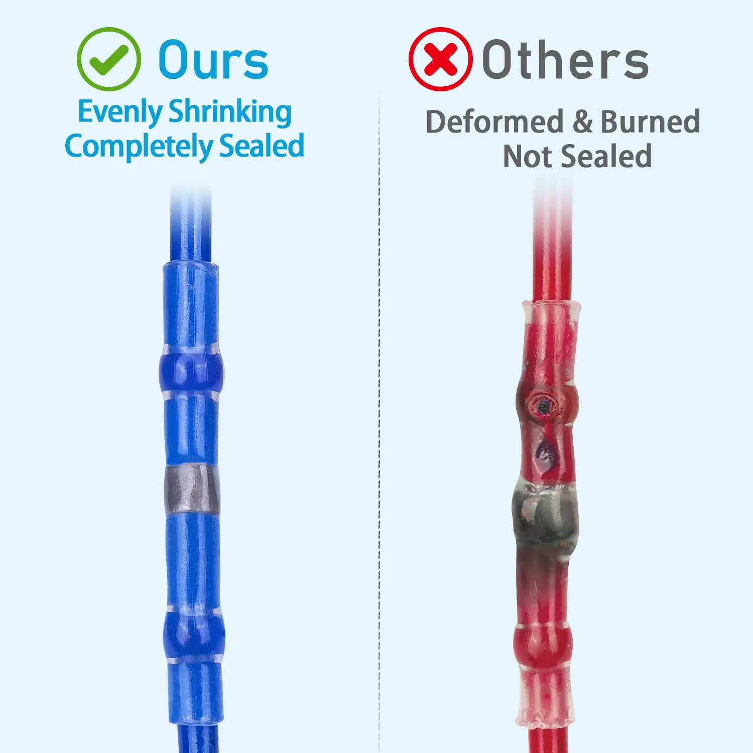 Wire Connectors Heat Shrink Butt Crimp Terminals Waterproof Solder Seal 50-800Pcs wire connectors