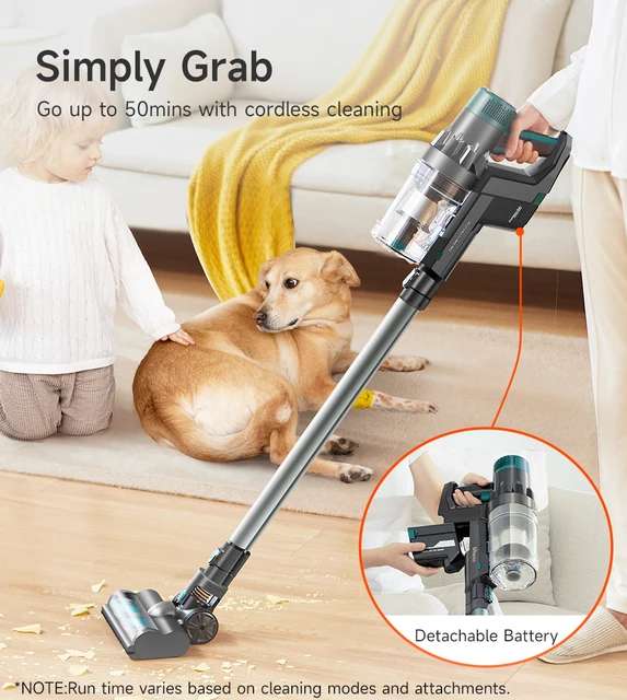 Ultenic U11 PRO Cordless Vacuum Cleaner Handheld, 25KPA Powerful Touch  Control Portable Vertical Vacuum, Detachable Battery - AliExpress