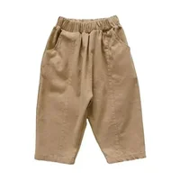 Autumn New Children Loose Trousers Baby Girls Wide Leg Pants Solid Casual Pants Fashion Boys Overall Pants Kids Toddler Clothes 4