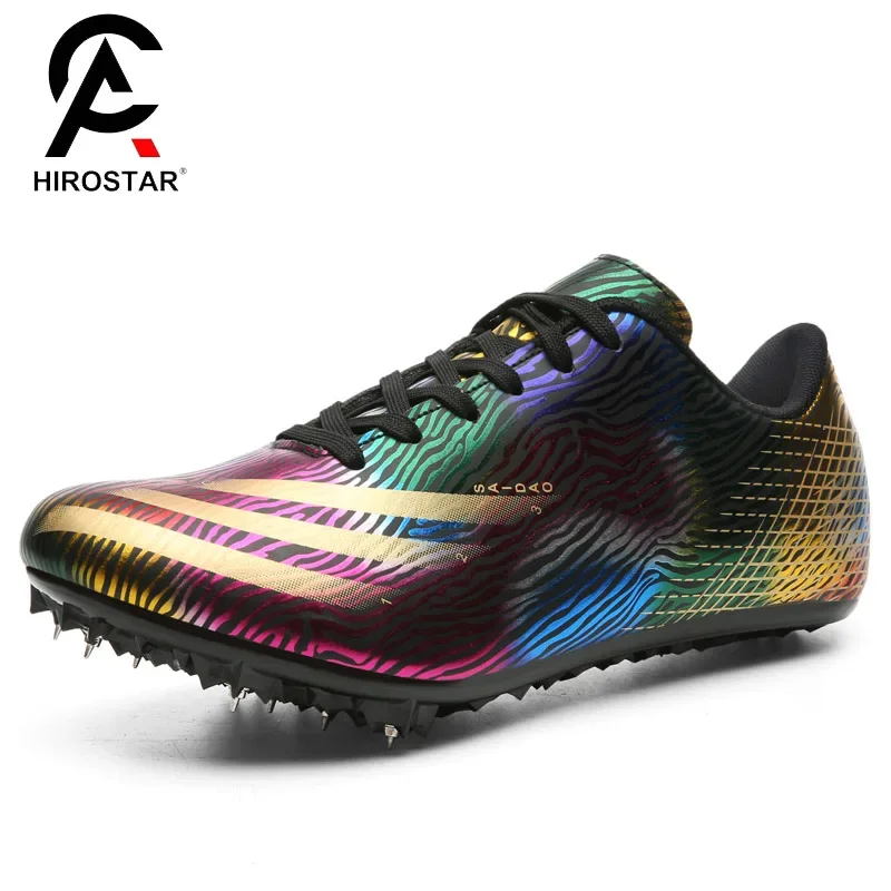 Man Women Match Sneakers Track Field Sport Shoes Spikes Ultralight Shoes Athletics Running Soft Tracking Spike Sneakers