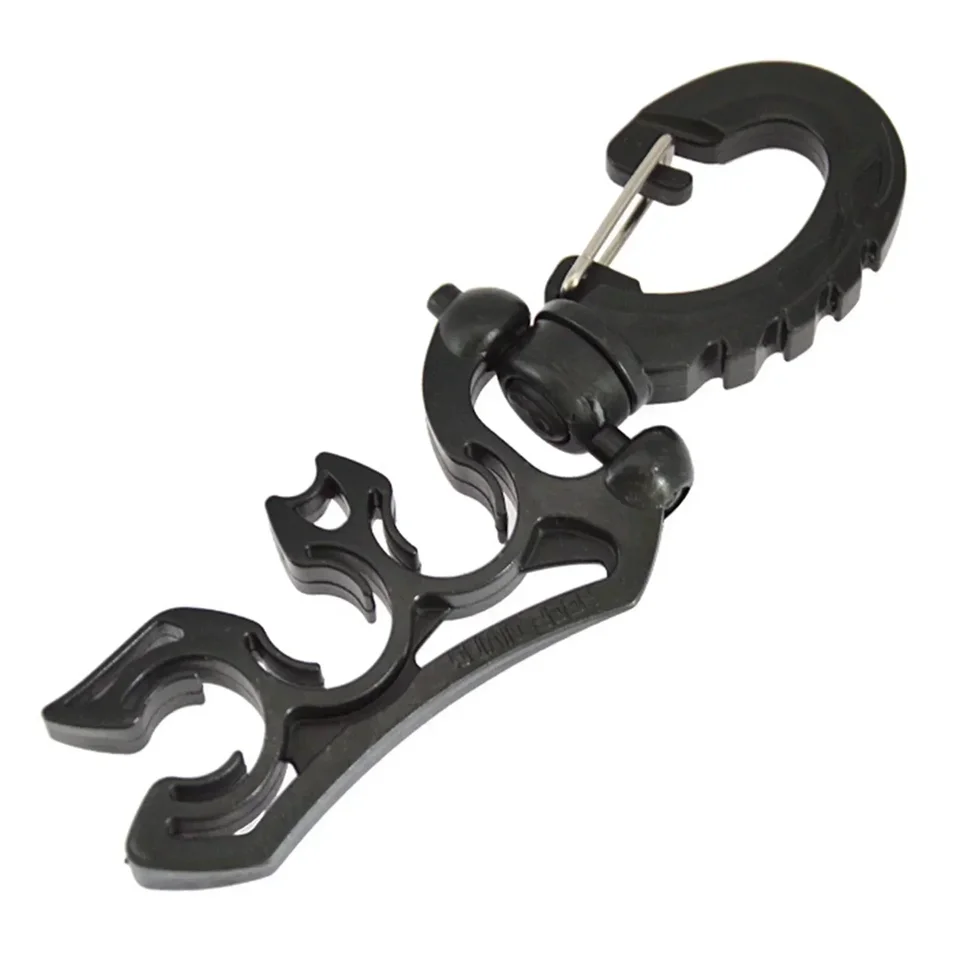 Hacbop 3-Pack Scuba Diving Hose Holder Clips - Double BCD Hose Clip With Snap Hook, Stainless Steel & PP