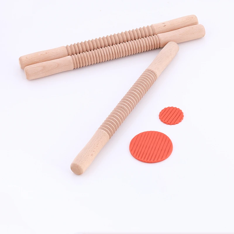 

1 шт., деревянная Скалка с резьбой для помадки