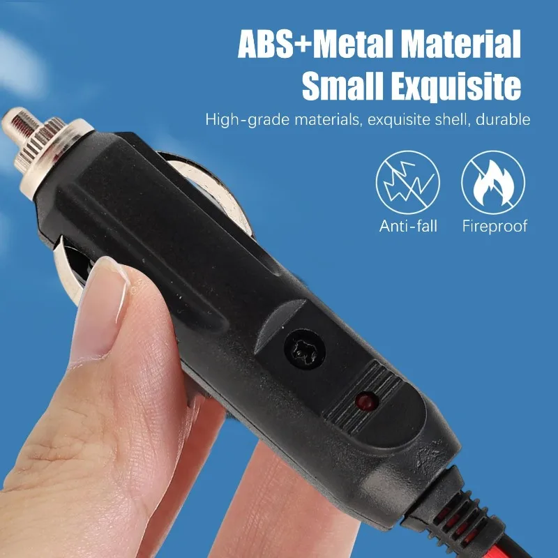 12V-24V 자동차 전기 시가 라이터 플러그 충전기 어댑터 자동차 시가 라이터 플러그 표시등이있는 남성 헤드 1-4pcs