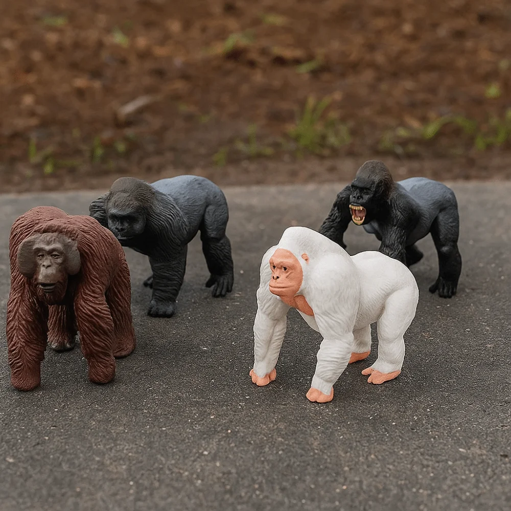 PVC Simulated Solid Animal Model Realistic Statue Simulation Gorilla Animal Toy Sensory Toy Ornament Chimpanzee Action Figure