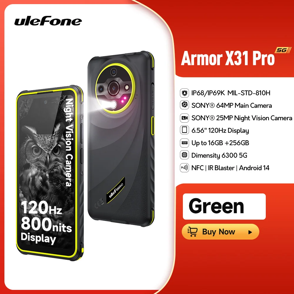 スマートフォン本体 Ulefone Armor X31 Pro 5G 16GB+256GB Amazon.com: Ulefone Armor X31 Pro 5G Rugged Smartphone (2025