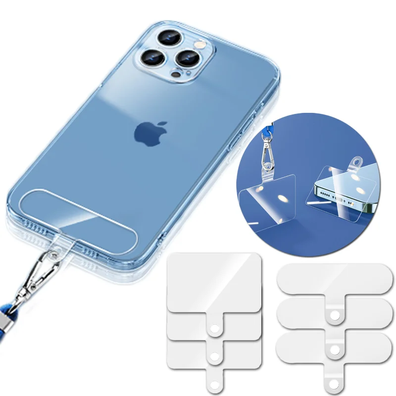 Lot De 6 Attaches Universelles Pour Cordon De Téléphone - Ultra Fines, Sans Adhésif, Pour Coques Standard